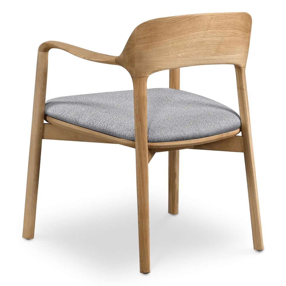 Kennedy Eetkamerstoel | Naturel Essen | Grijs Boucle Kennedy Eetkamerstoel | Naturel Essen | Grijs Boucle