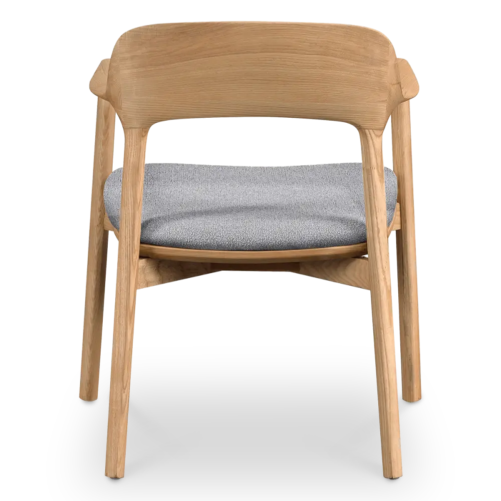 Kennedy Eetkamerstoel | Naturel Essen | Grijs Boucle Kennedy Eetkamerstoel | Naturel Essen | Grijs Boucle