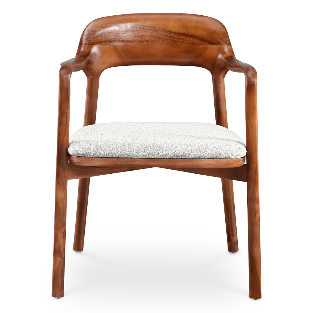 Kennedy Eetkamerstoel | Walnoot | Wit Teddy / Boucle Kennedy Eetkamerstoel | Walnoot | Wit Teddy / Boucle