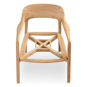 Kennedy Eetkamerstoel | Essen Hout | Wit Teddy / Boucle