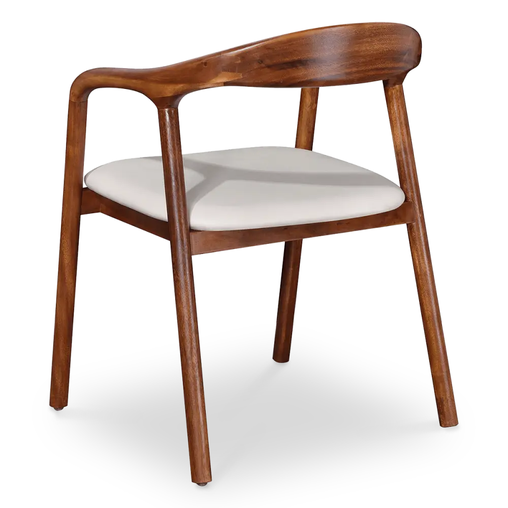 Artson Eetkamerstoel | Notenhout | Wit PU Leer Artson Eetkamerstoel | Notenhout | Wit PU Leer