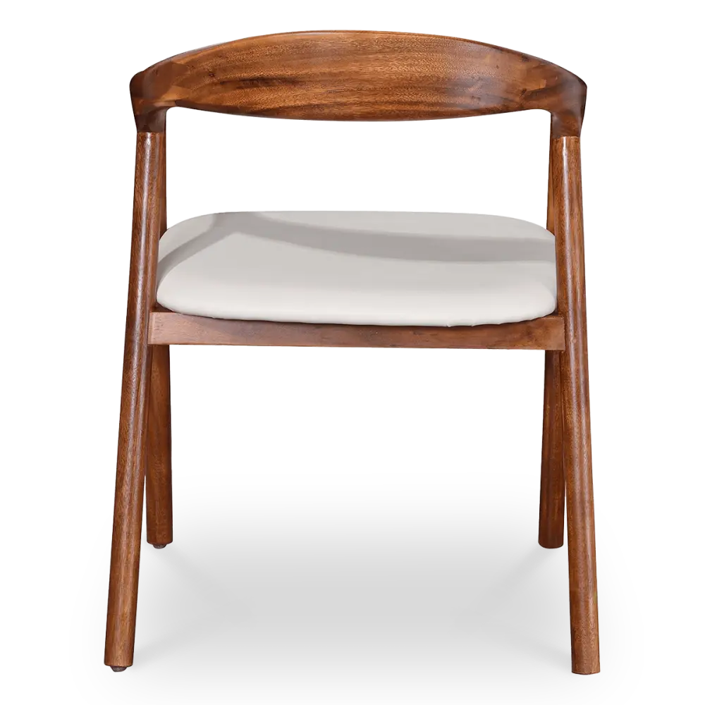 Artson Eetkamerstoel | Notenhout | Wit PU Leer Artson Eetkamerstoel | Notenhout | Wit PU Leer