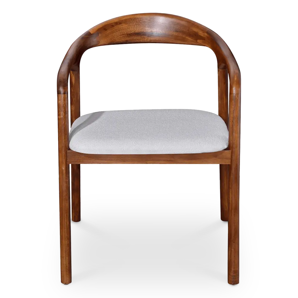 Artson Eetkamerstoel | Notenhout | Wit Boucle Artson Eetkamerstoel | Notenhout | Wit Boucle