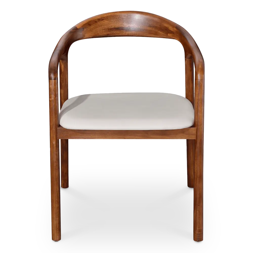Artson Eetkamerstoel | Notenhout | Wit PU Leer Artson Eetkamerstoel | Notenhout | Wit PU Leer