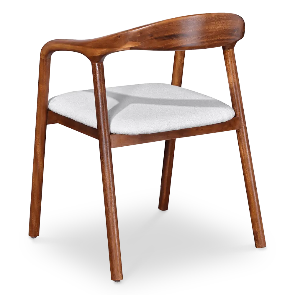 Artson Eetkamerstoel | Notenhout | Wit Boucle Artson Eetkamerstoel | Notenhout | Wit Boucle