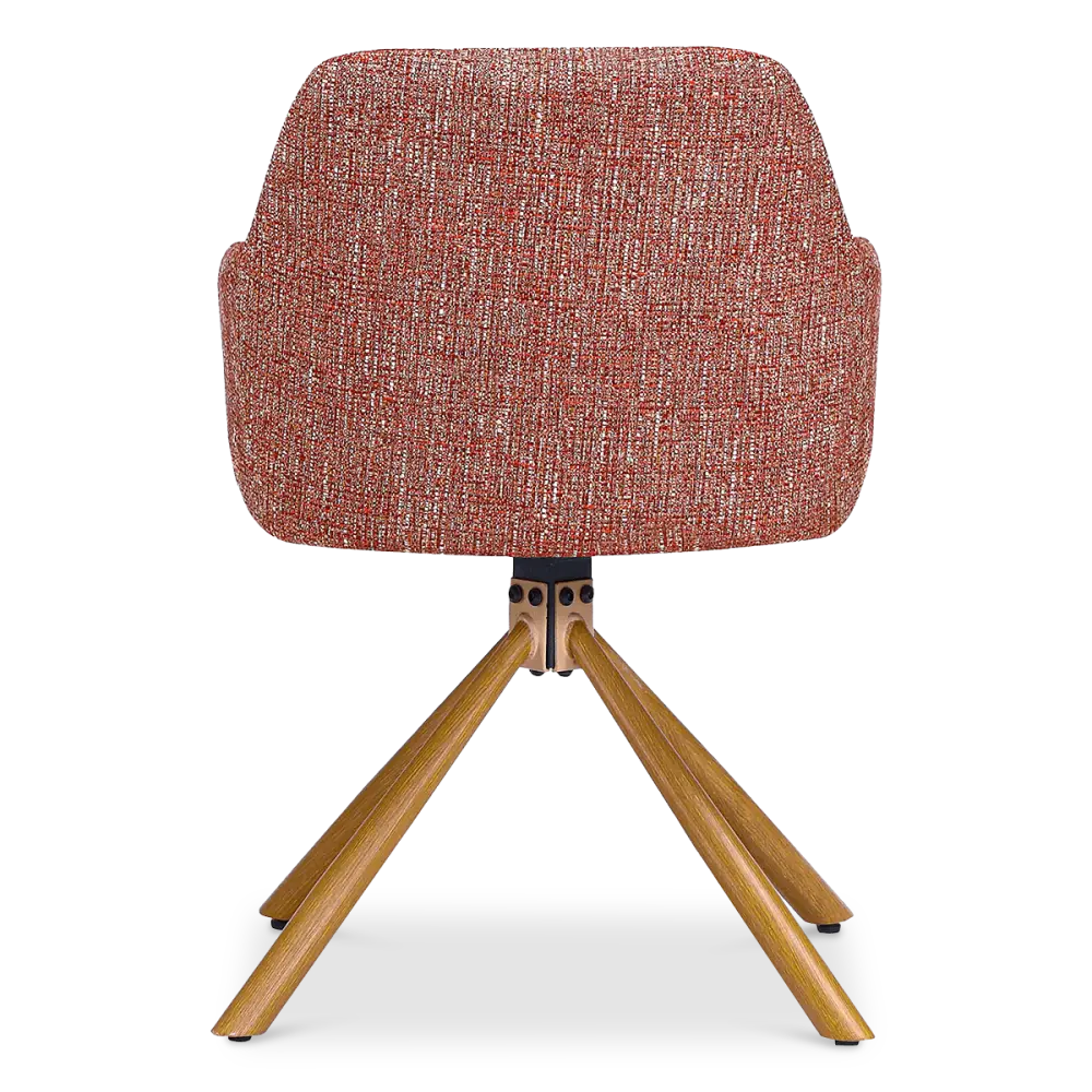 Draaibare Eetkamerstoel Wolf | Rood | Eiken Onderstel Draaibare Eetkamerstoel Wolf | Rood | Eiken Onderstel