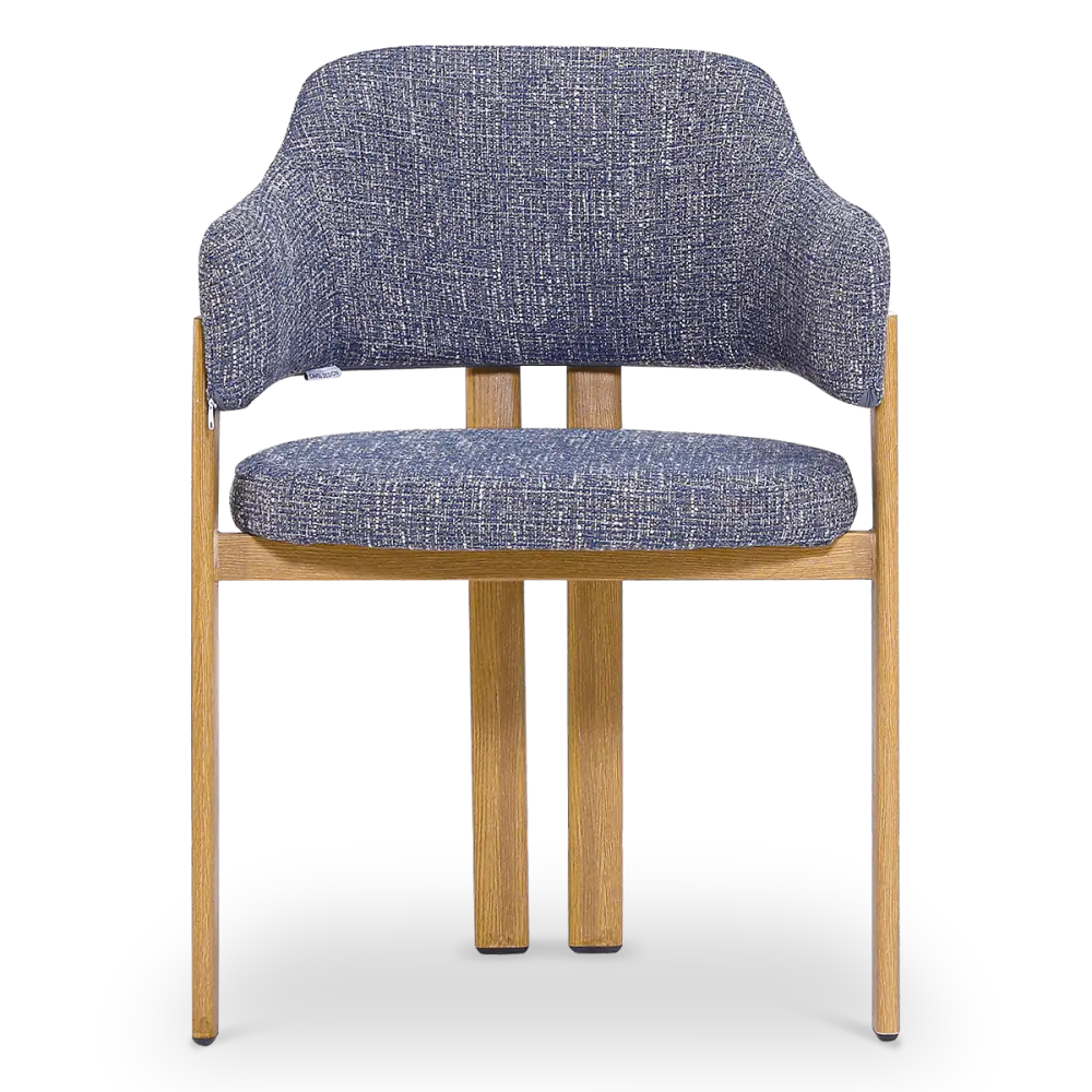 Japandi Eetkamerstoel Isamu | Blauw OTE | Eiken Onderstel Japandi Eetkamerstoel Isamu | Blauw OTE | Eiken Onderstel