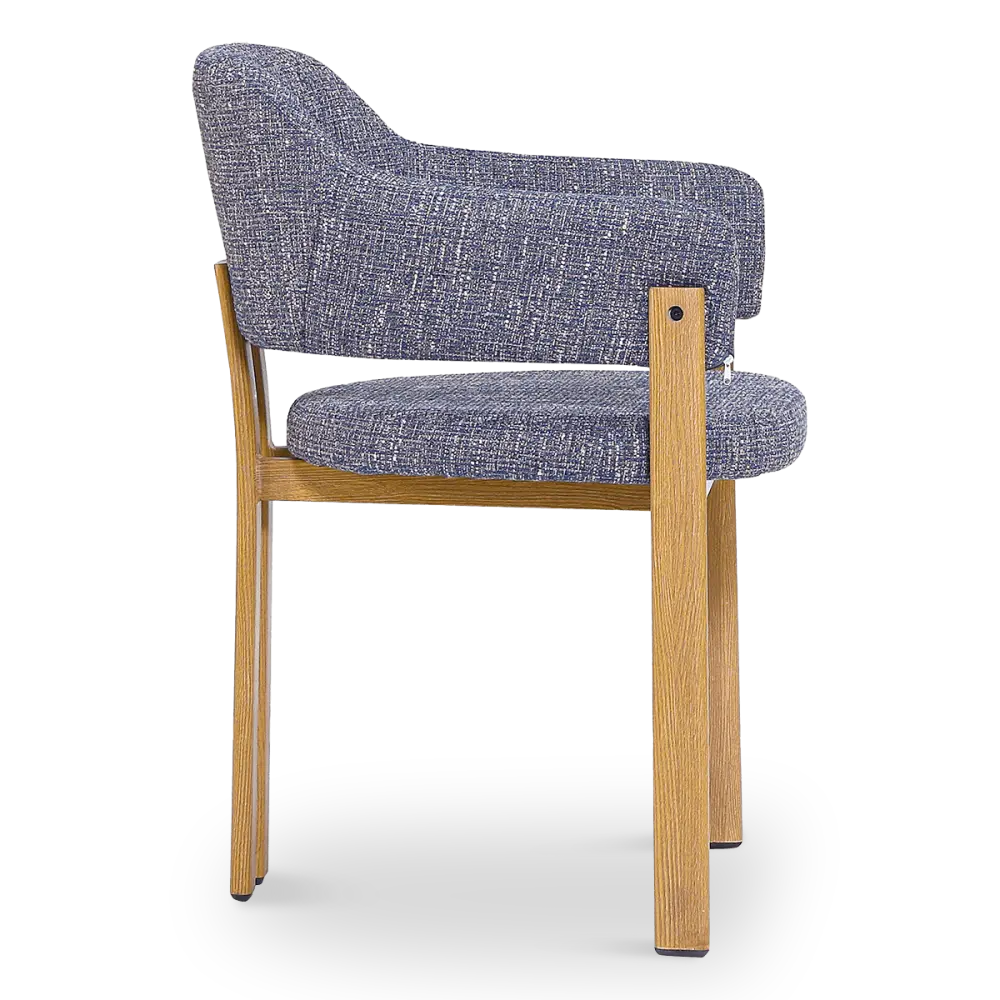 Japandi Eetkamerstoel Isamu | Blauw OTE | Eiken Onderstel Japandi Eetkamerstoel Isamu | Blauw OTE | Eiken Onderstel