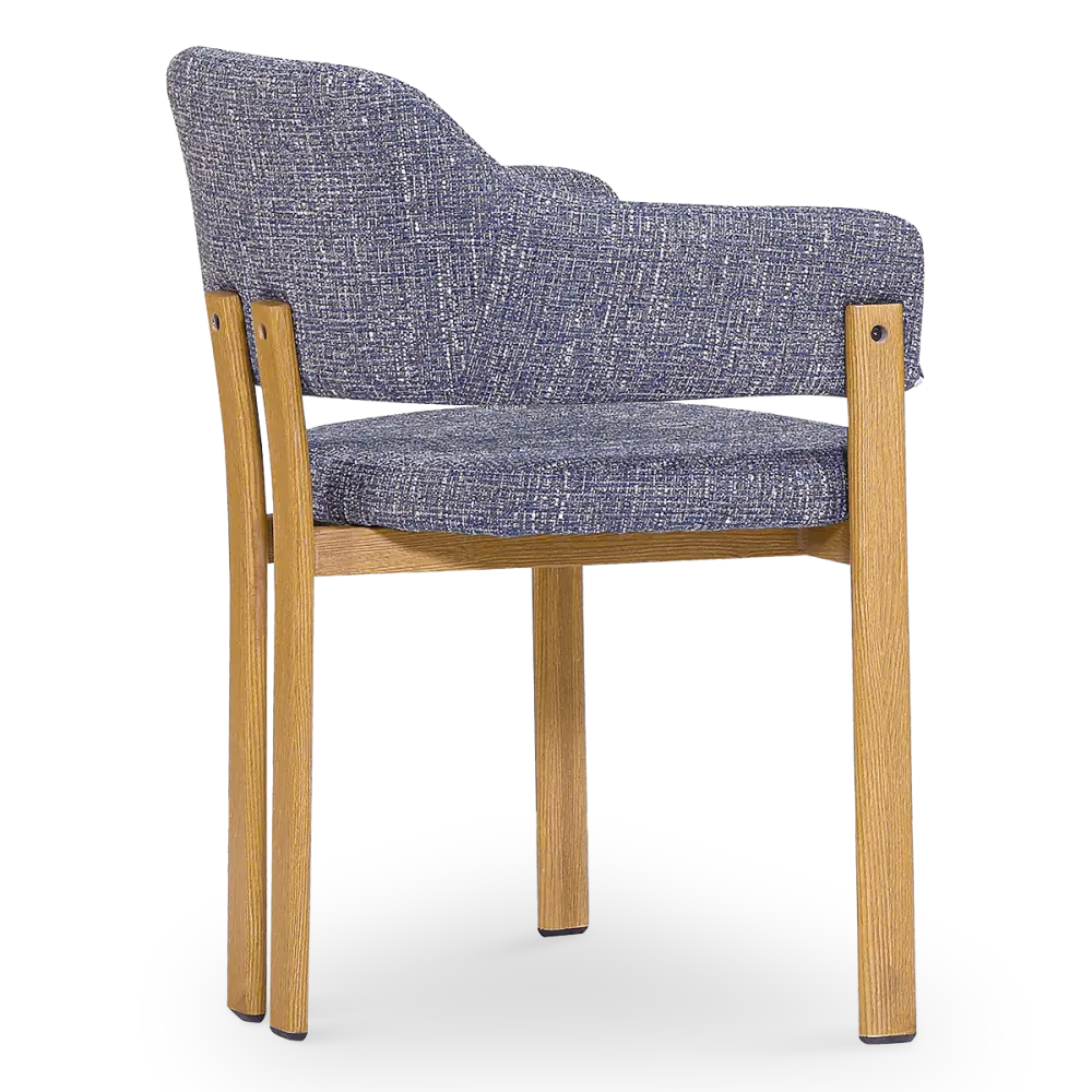 Japandi Eetkamerstoel Isamu | Blauw OTE | Eiken Onderstel Japandi Eetkamerstoel Isamu | Blauw OTE | Eiken Onderstel