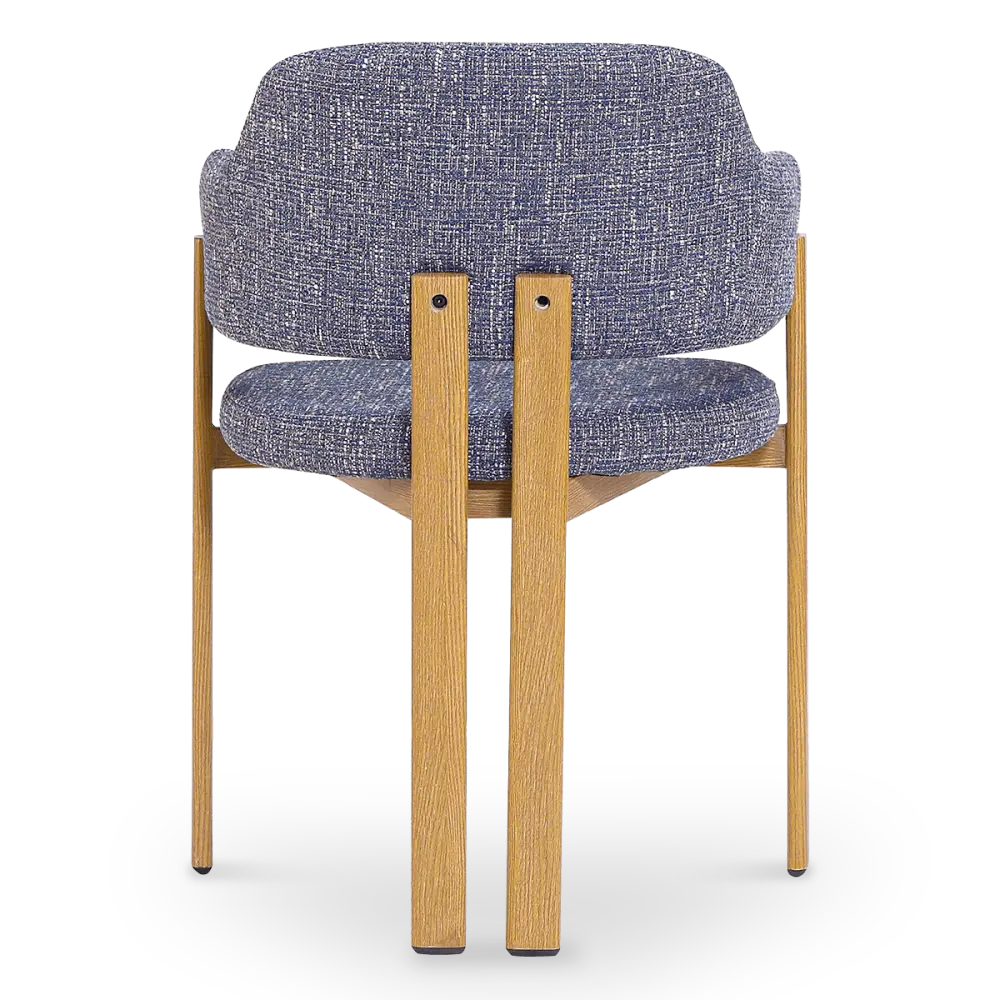 Japandi Eetkamerstoel Isamu | Blauw OTE | Eiken Onderstel Japandi Eetkamerstoel Isamu | Blauw OTE | Eiken Onderstel