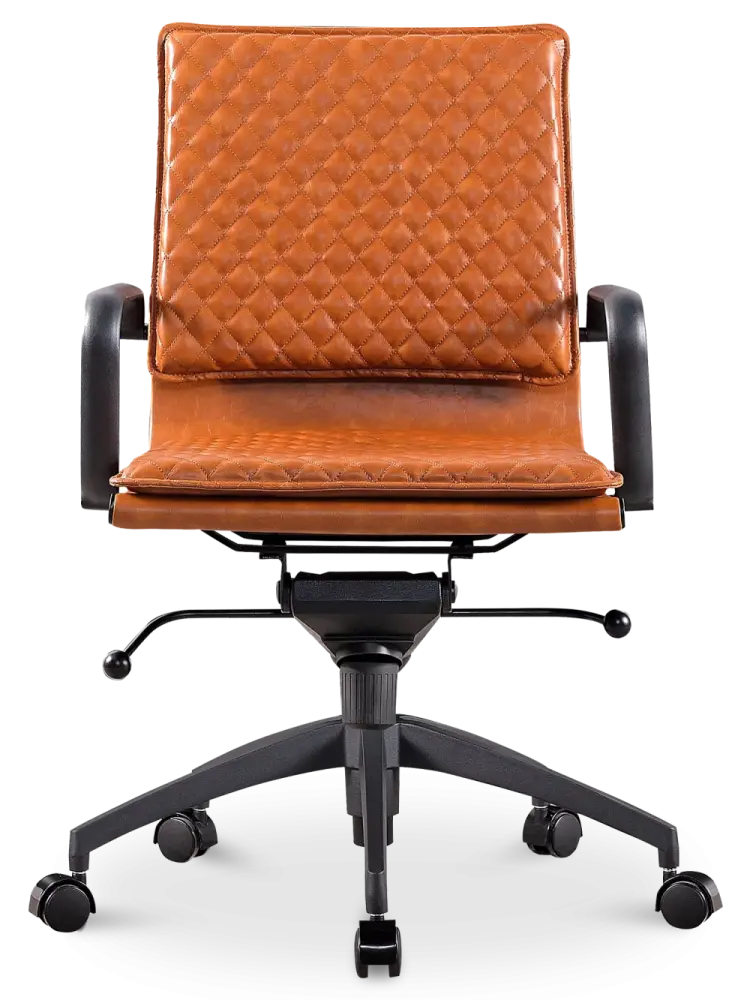 Diamond Softpad Bureaustoel Cognac | Lage Rug Diamond Softpad Bureaustoel Cognac | Lage Rug