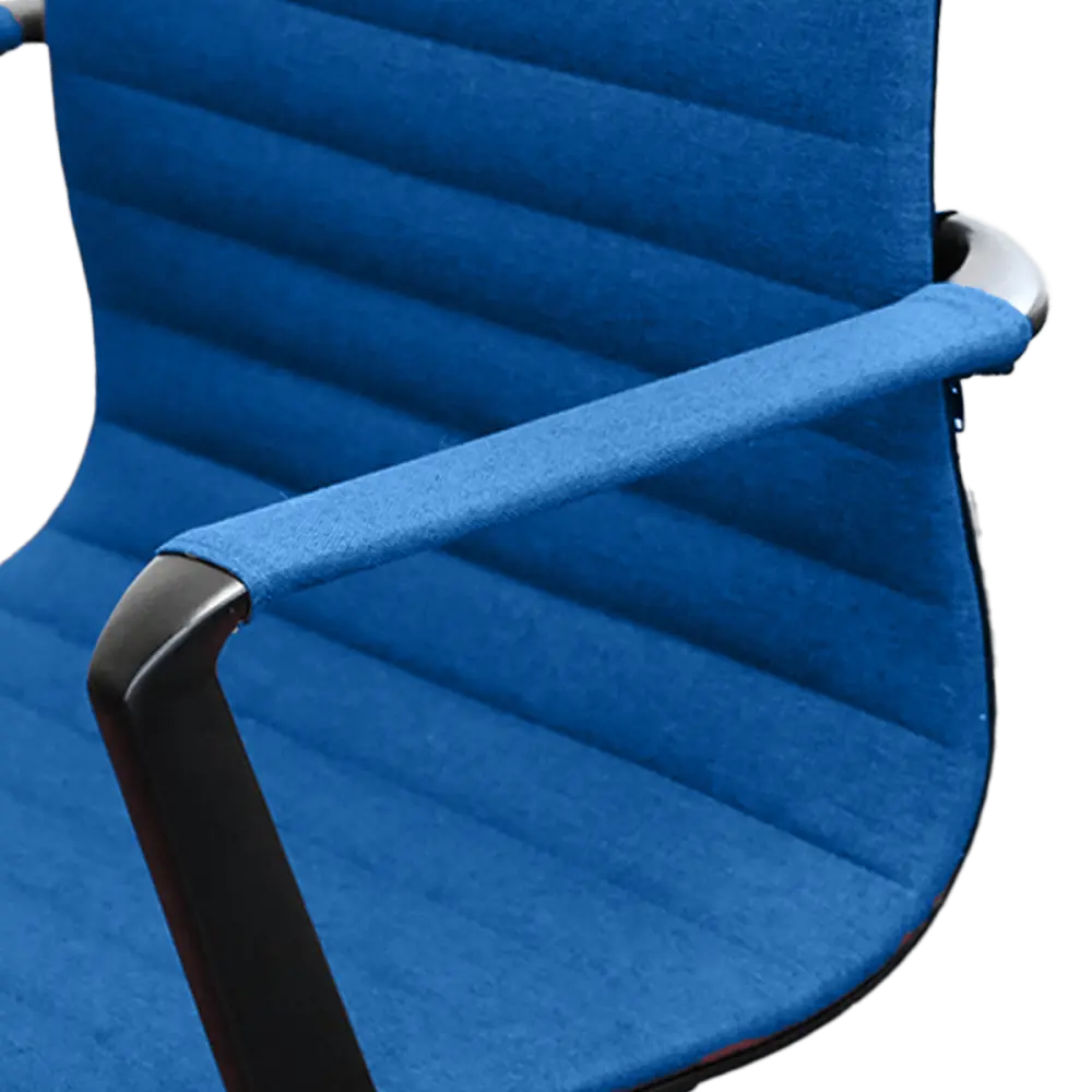 Cavel CD 117 Bureaustoel Blauw Linnen | Zwart Frame