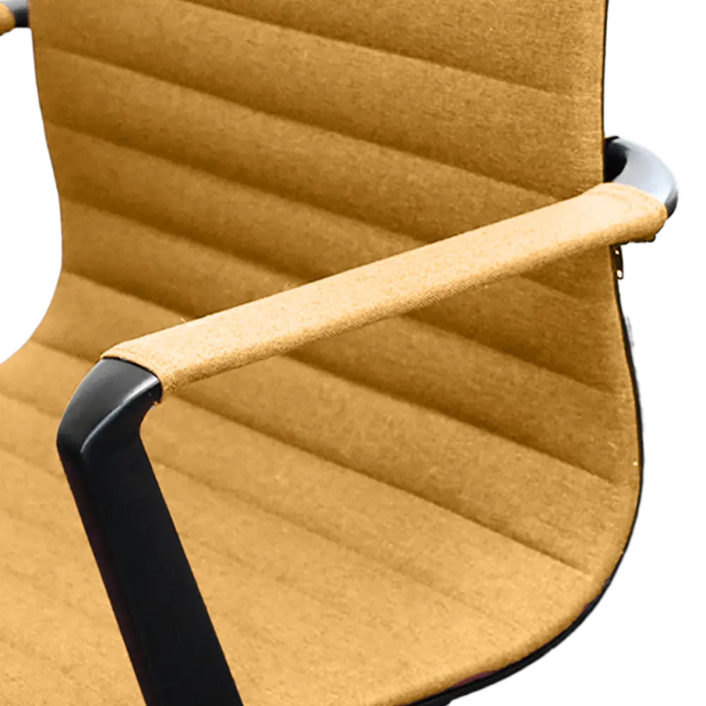 Cavel CD 119 Bureaustoel Oker Linnen | Zwart Frame