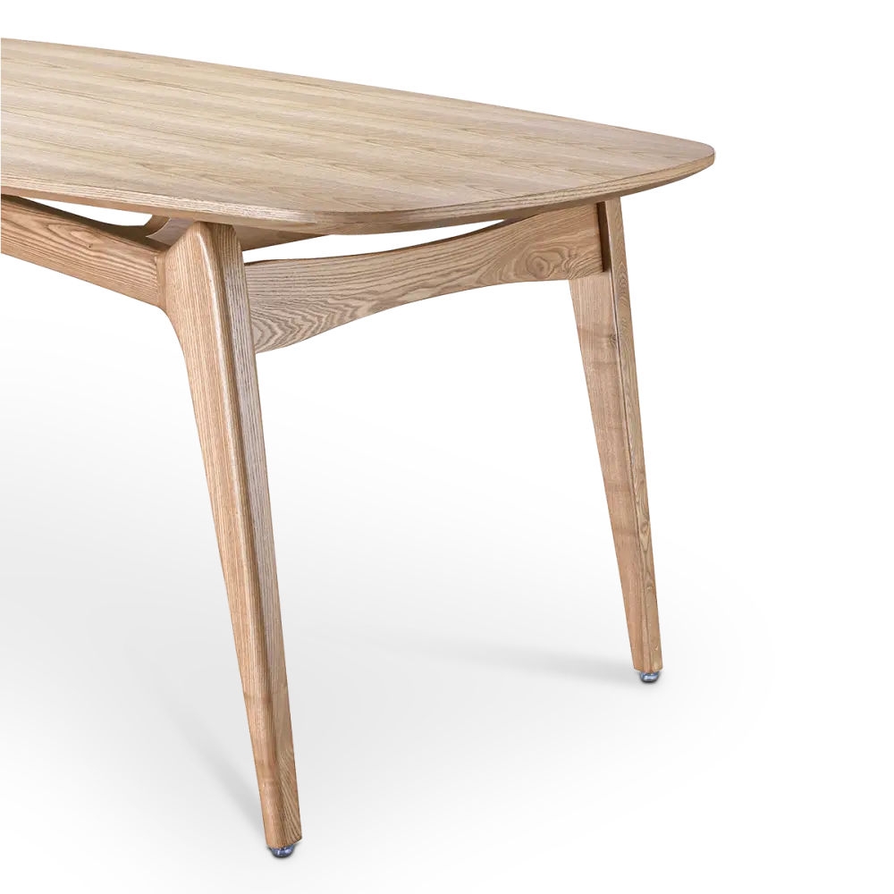Eettafel Japandi Deens Ovaal Eiken Eettafel Japandi Deens Ovaal Eiken
