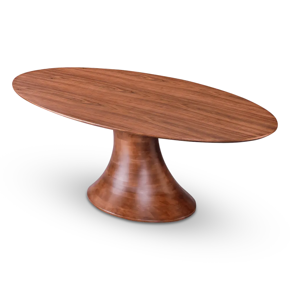 Ovale Tulip Eettafel Walnoot