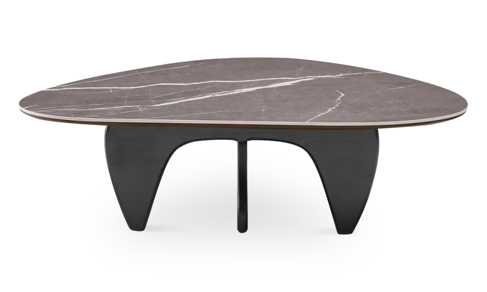 Japandi Salontafel Sabi | Antraciet Keramiek | Zwart Onderstel Japandi Salontafel Sabi | Antraciet Keramiek | Zwart Onderstel