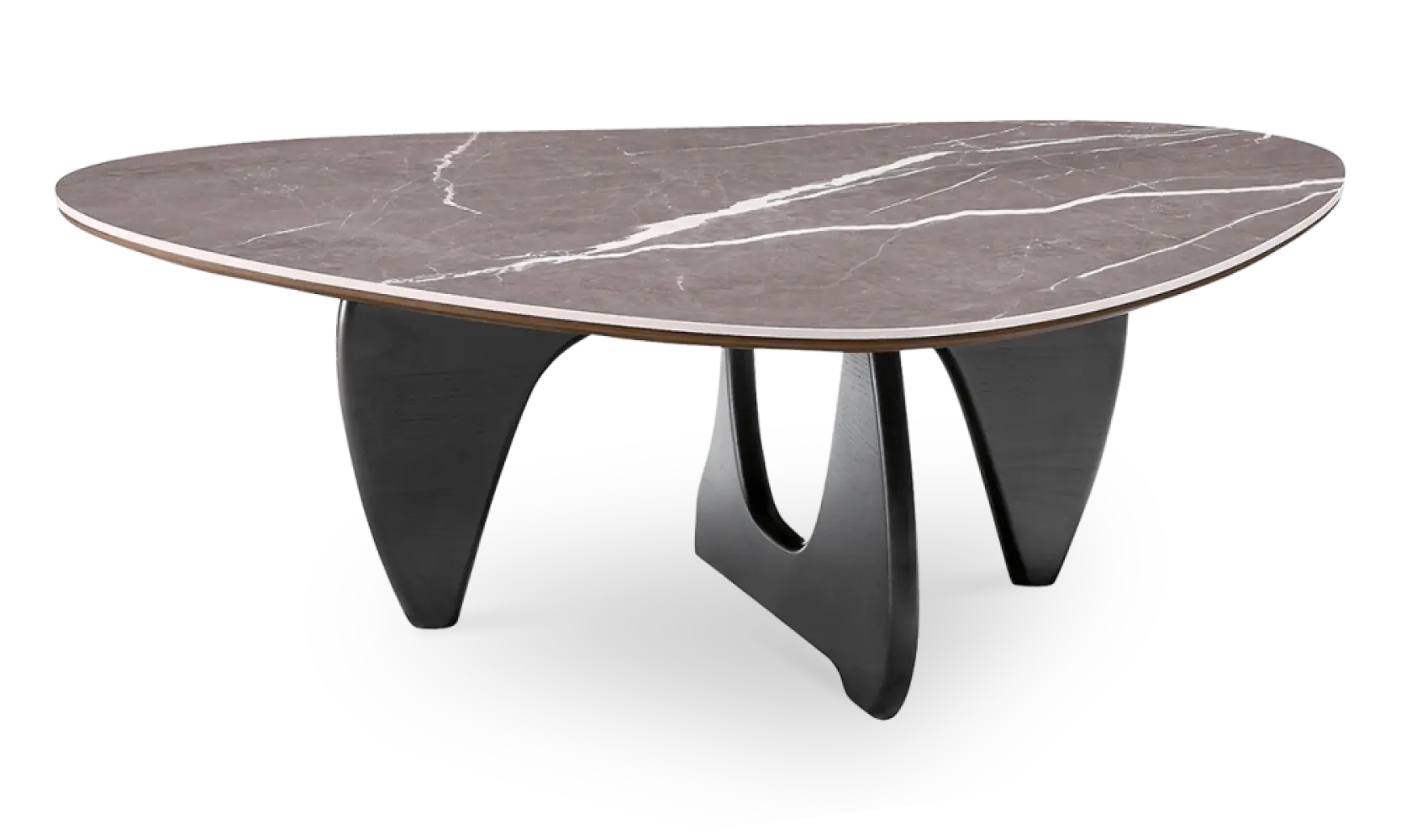Japandi Salontafel Sabi | Antraciet Keramiek | Zwart Onderstel Japandi Salontafel Sabi | Antraciet Keramiek | Zwart Onderstel