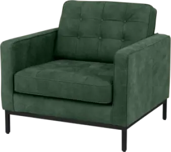 Florence Knoll Hoekbank Kings Blue Velvet (Hoek Links)