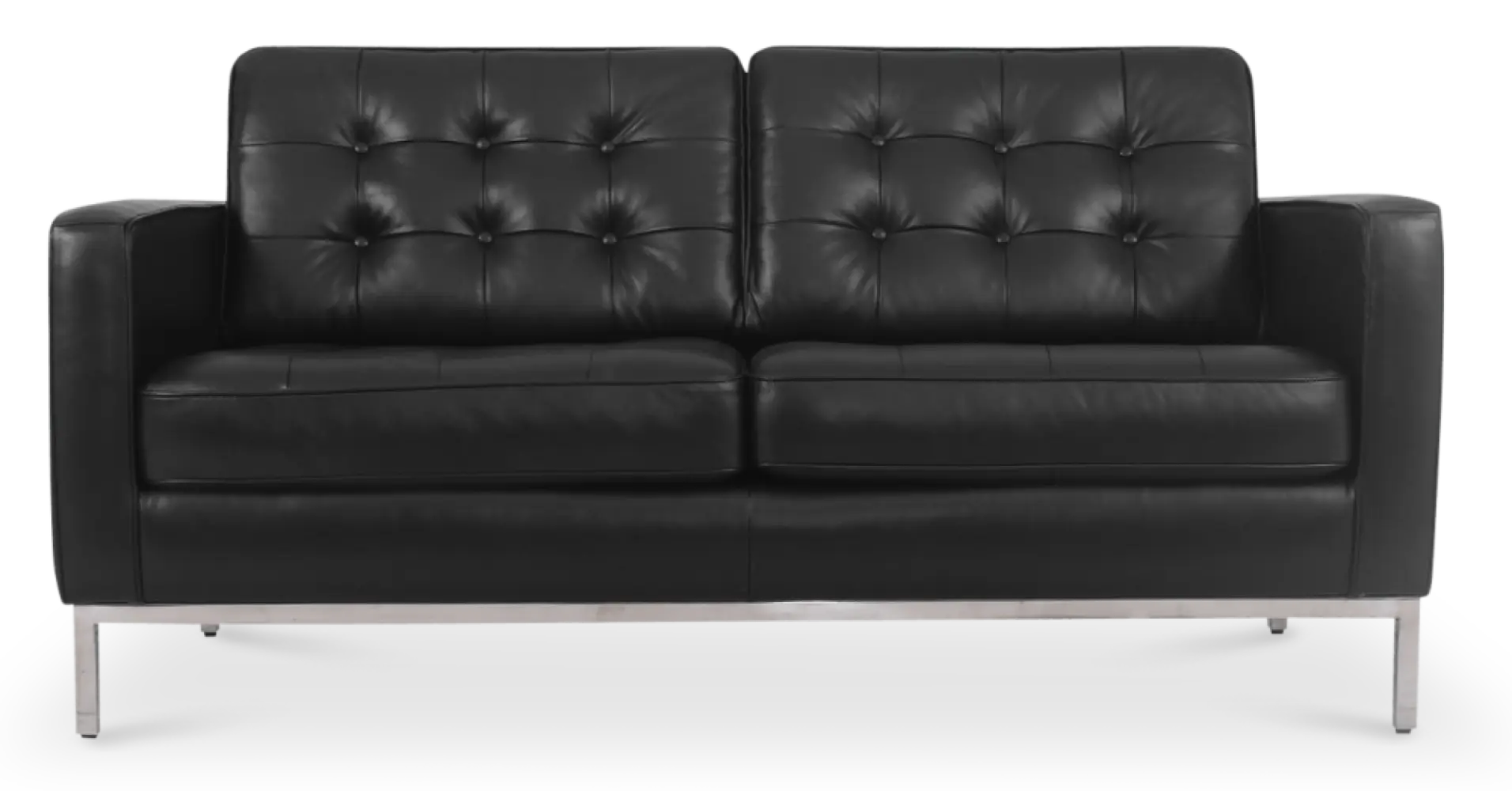 Florence Knoll Twee Zits Zwart Leer