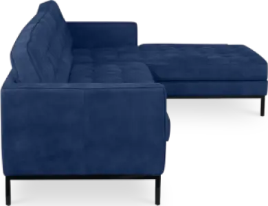 Florence Knoll Hoekbank Kings Blue Velvet (Hoek Links)