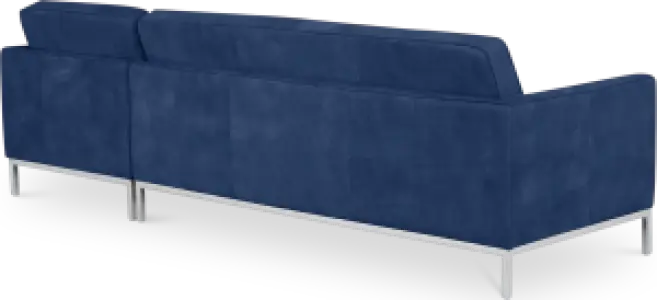 Florence Knoll Hoekbank Kings Blue Velvet (Hoek Links)