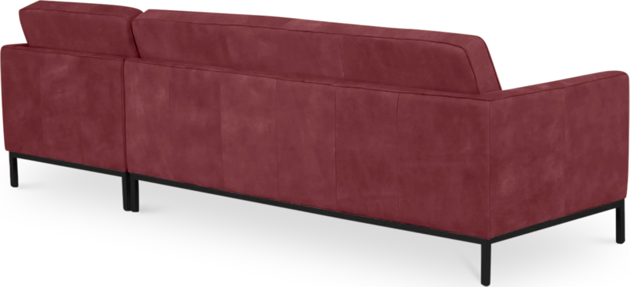Florence Knoll Hoekbank Bordeaux Red Velvet (Hoek Links)