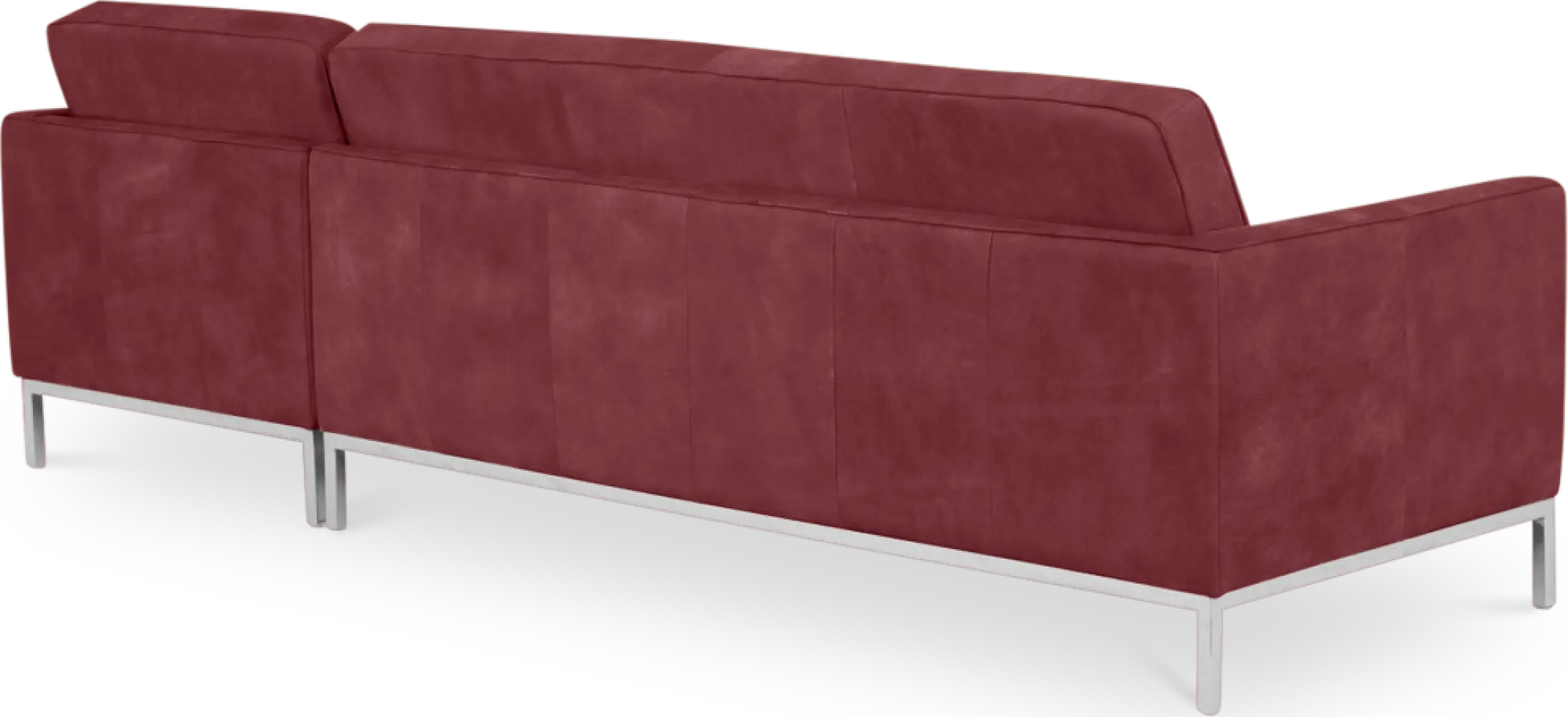 Florence Knoll Hoekbank Bordeaux Red Velvet (Hoek Links)