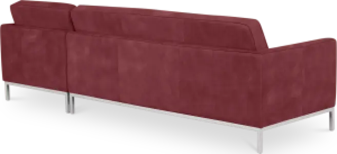 Florence Knoll Hoekbank Bordeaux Red Velvet (Hoek Links)