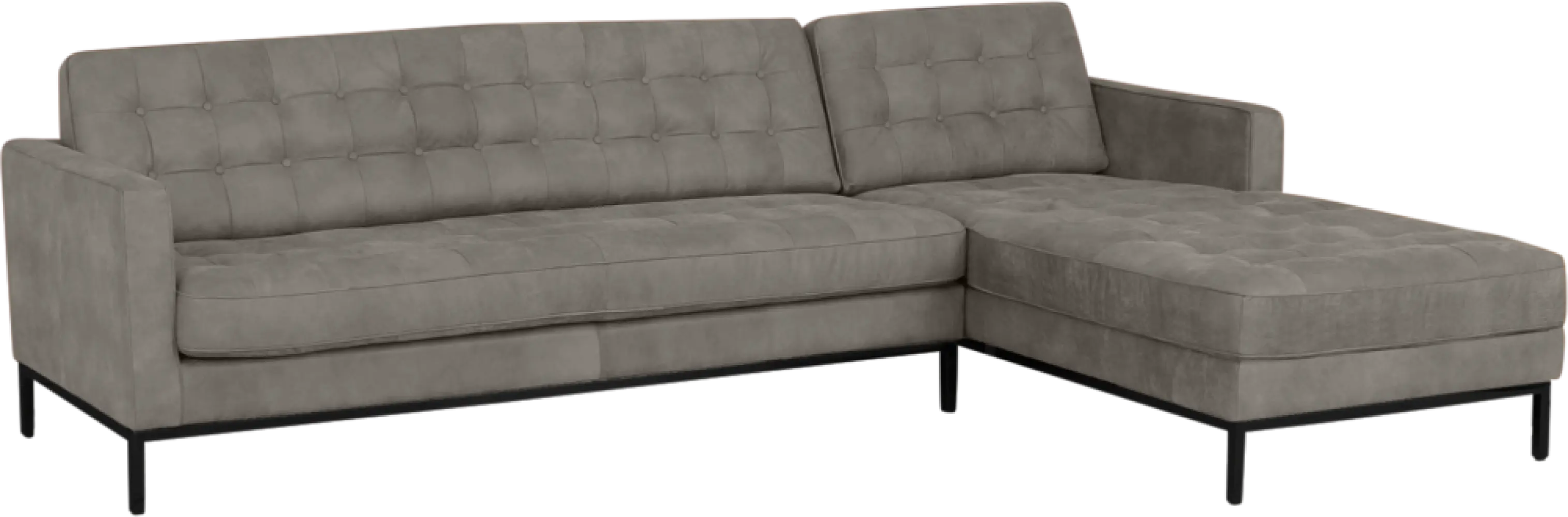 Italo Hoekbank Elegant Silver Grey Velvet (Hoek Links) Italo Hoekbank Elegant Silver Grey Velvet (Hoek Links)