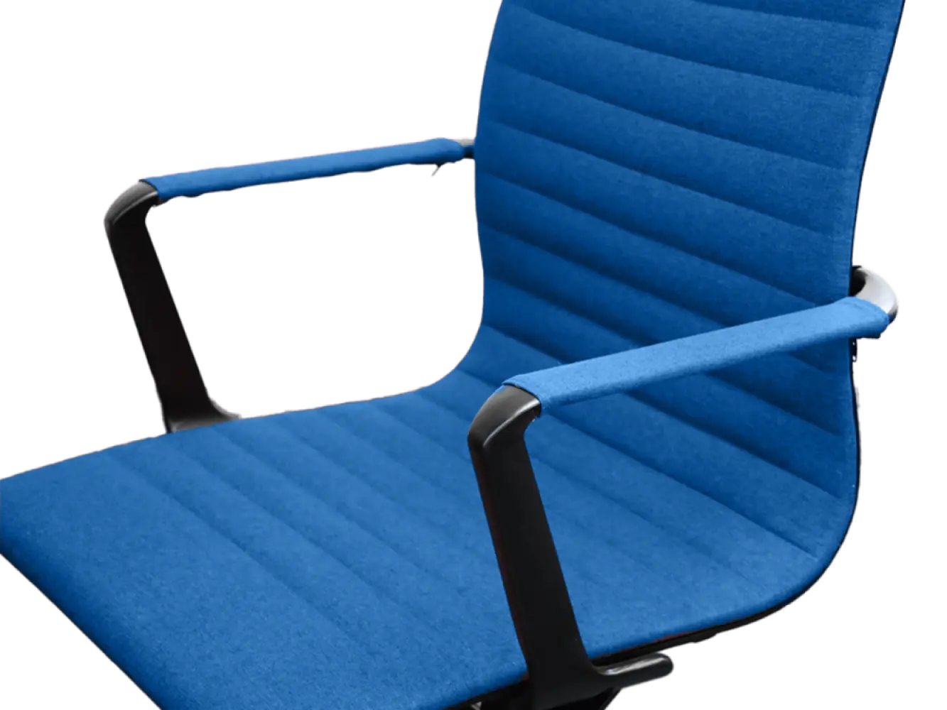 Cavel CD 117 Bureaustoel Blauw Linnen | Zwart Frame