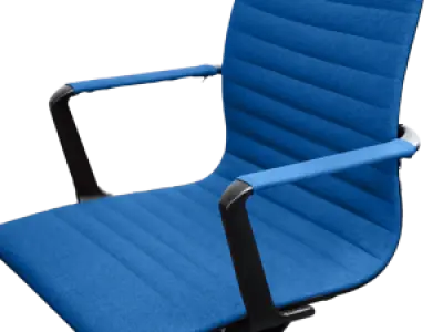Cavel CD 117 Bureaustoel Blauw Linnen | Zwart Frame