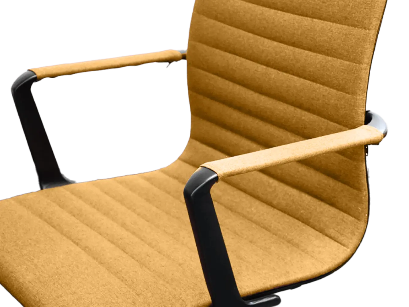 Cavel CD 119 Bureaustoel Oker Linnen | Zwart Frame