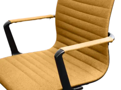 Cavel CD 119 Bureaustoel Oker Linnen | Zwart Frame
