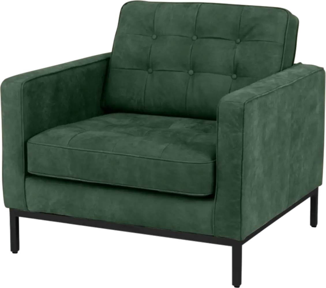 Florence Knoll Hoekbank Kings Blue Velvet (Hoek Links)
