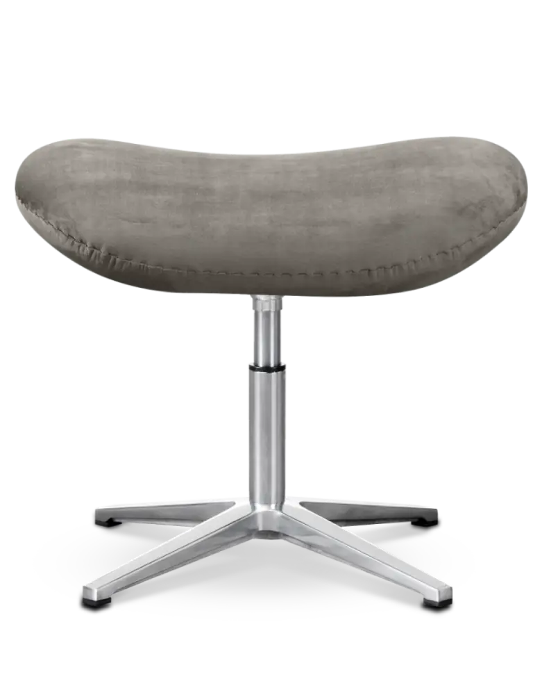 Flegg Ottoman / Hocker Elegant Silver Velvet