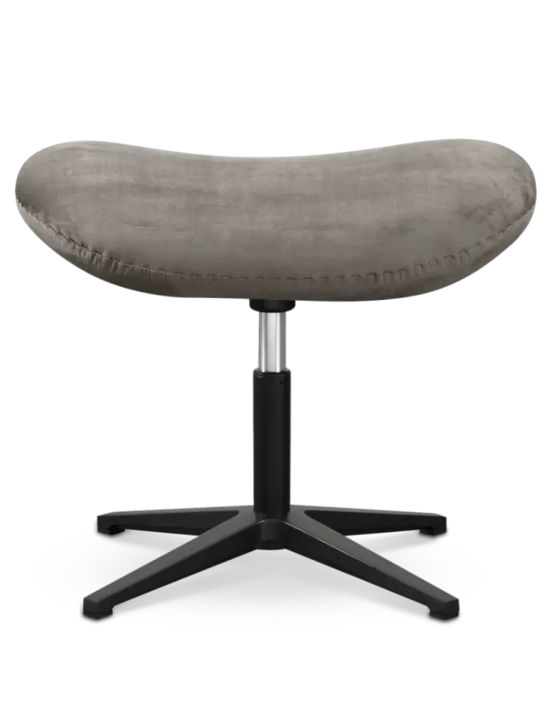 Flegg Ottoman / Hocker Elegant Silver Velvet