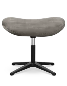 Flegg Ottoman / Hocker Elegant Silver Velvet