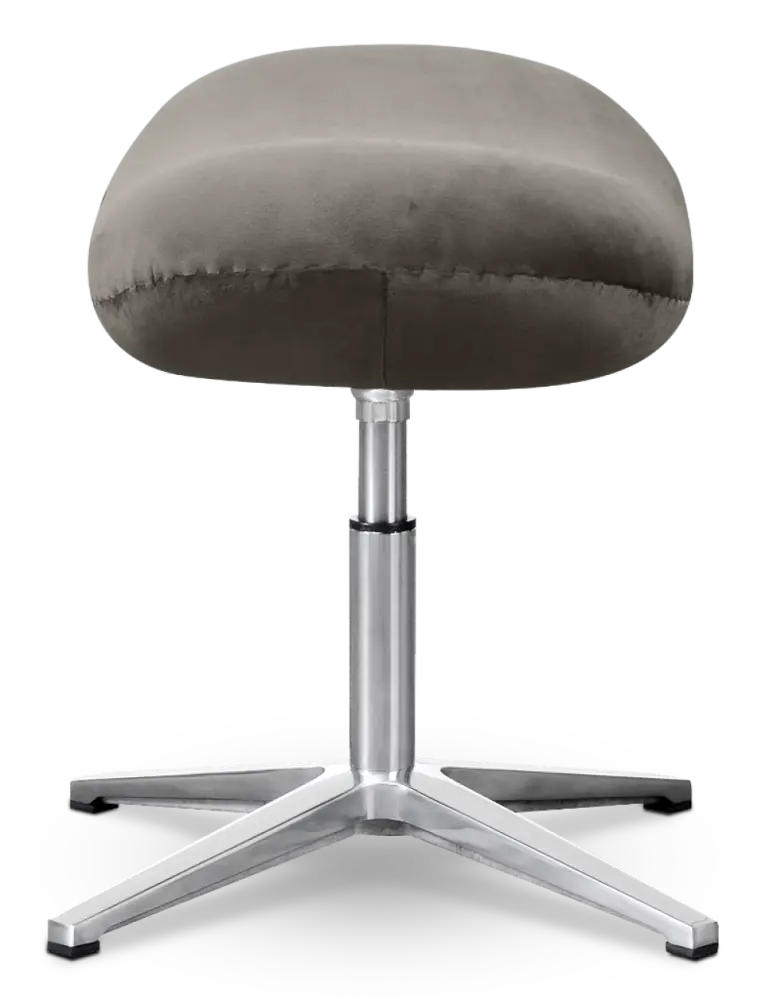 Flegg Ottoman / Hocker Elegant Silver Velvet