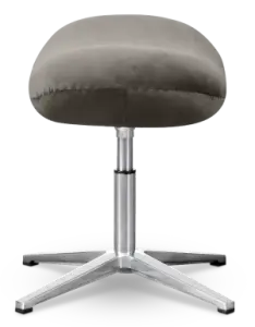 Flegg Ottoman / Hocker Elegant Silver Velvet
