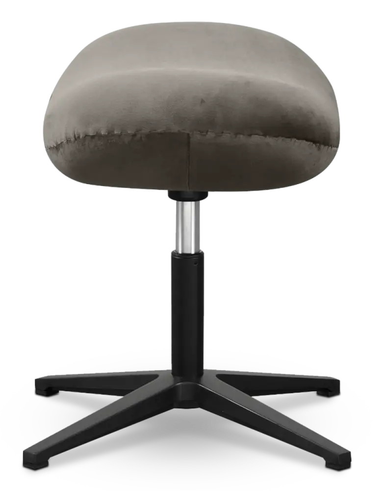 Flegg Ottoman / Hocker Elegant Silver Velvet
