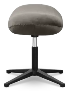 Flegg Ottoman / Hocker Elegant Silver Velvet