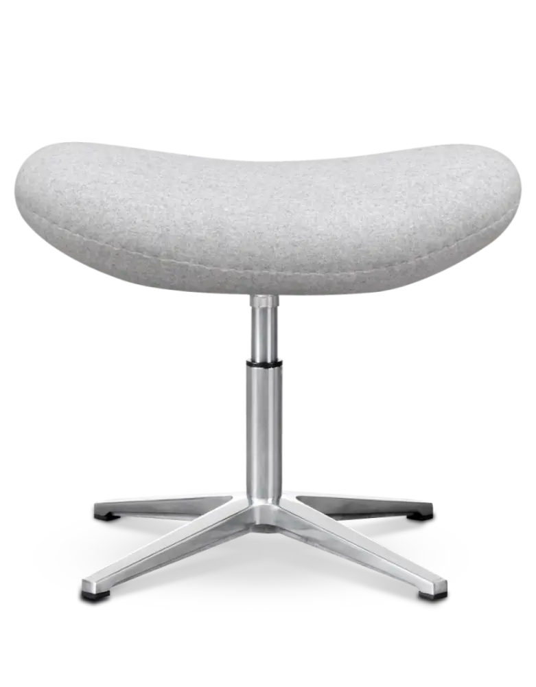 Flegg Ottoman / Hocker Licht Grijs Kasjmier