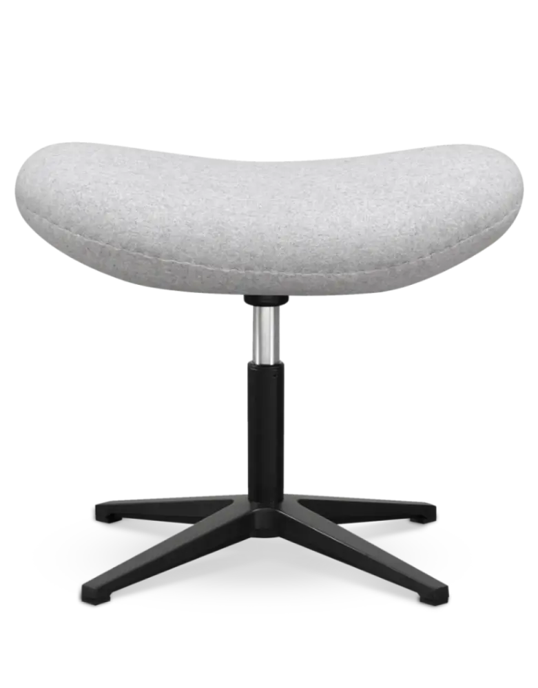 Flegg Ottoman / Hocker Licht Grijs Kasjmier