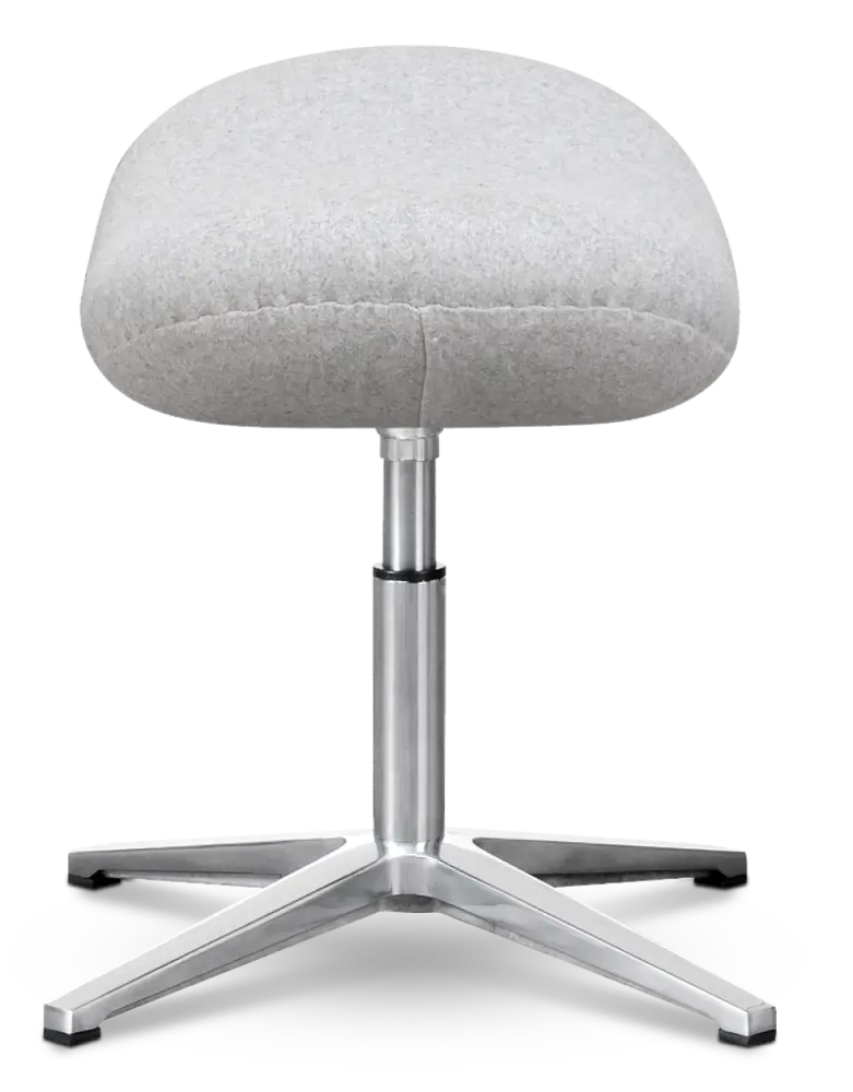 Flegg Ottoman / Hocker Licht Grijs Kasjmier