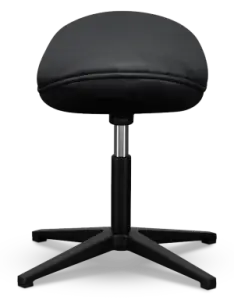 Flegg Ottoman / Hocker Zwart Leer