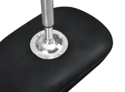Flegg Ottoman / Hocker Zwart Leer