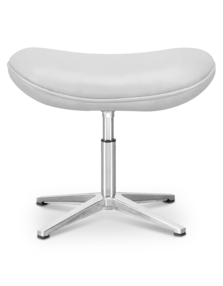 Flag Ottoman / Hocker Wit Leer Flegg Ottoman / Hocker Wit Leer