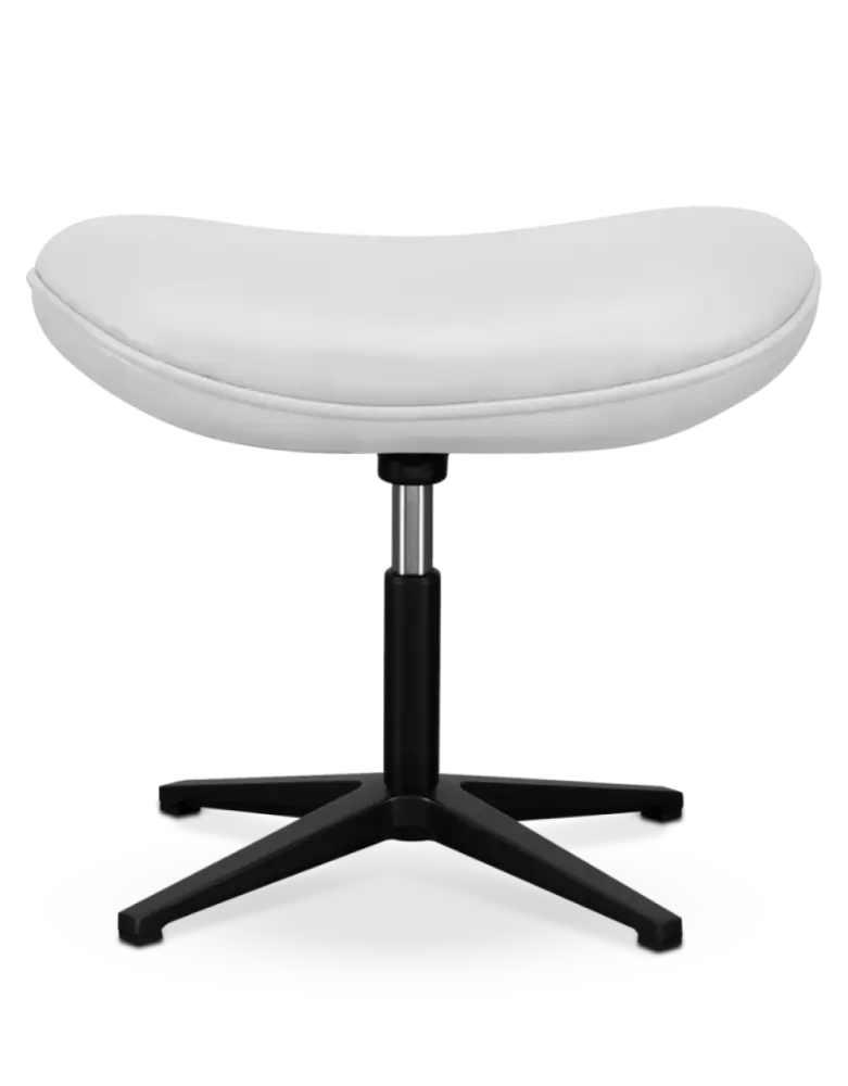 Flag Ottoman / Hocker Wit Leer Flegg Ottoman / Hocker Wit Leer