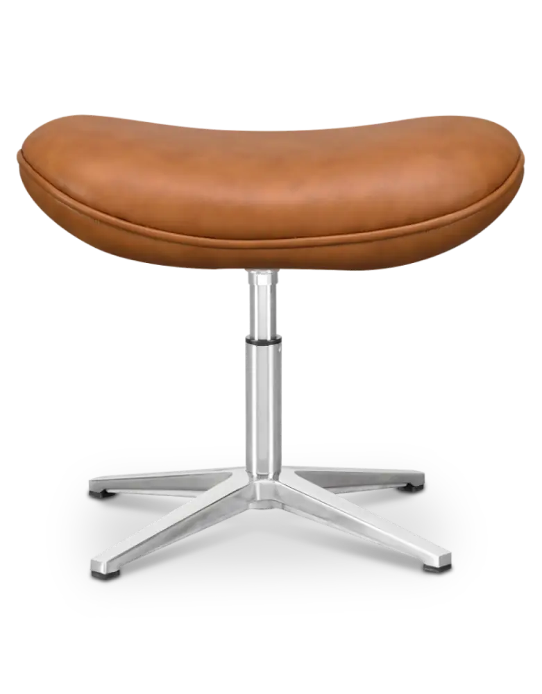 Flegg Ottoman / Hocker Cognac / Bruin Leer