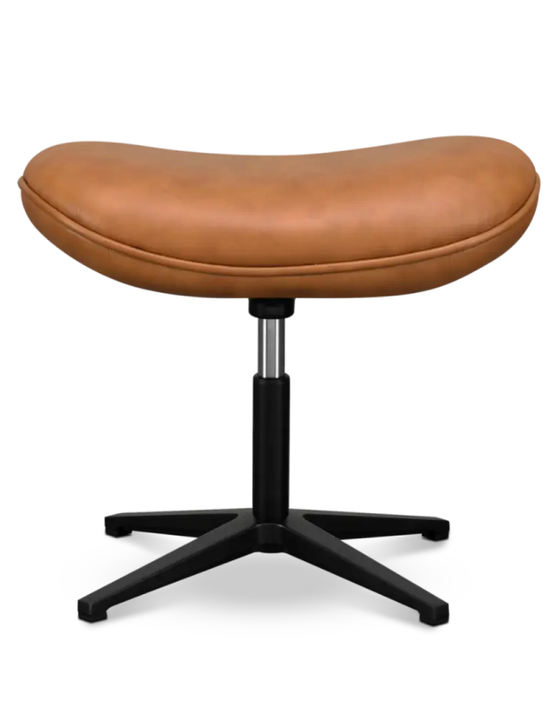 Flegg Ottoman / Hocker Cognac / Bruin Leer